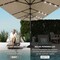 13ft Large Rectangular Outdoor Patio Umbrella with Solar Light, Reversible Outdoor Shade with Crank and Tilt for Garden, Patio, Deck and Pool (Beige)